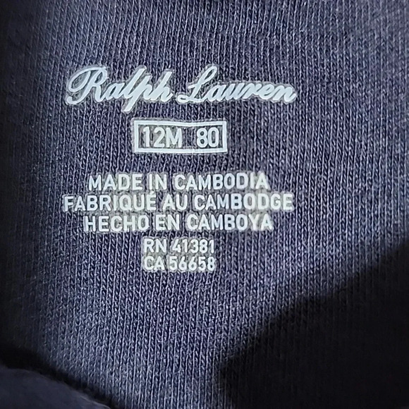 Baby Girl Ralph Lauren Ruffled Dress, Blue, Size 12M, PreOwned - Picture 4 of 8